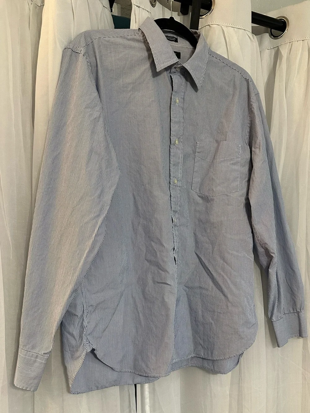 J. Crew Light Blue Pinstripe Button-Down Shirt